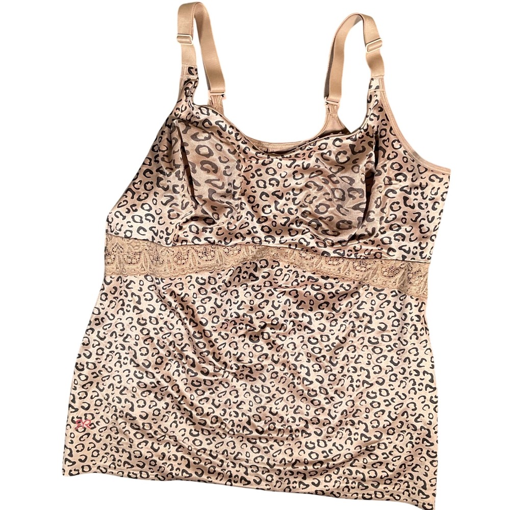 Ruby Ribbon Shapewear Cami Womens 44 Cheetah Fawn Lace Lift Luxe 3024 - Picture 2 of 4